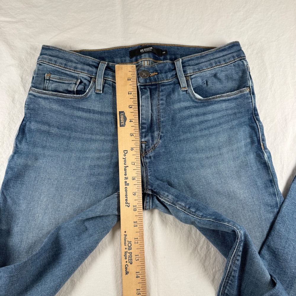 Hudson Women's Size 29 Blue Krista Super Skinny Raw Hem Jeans - Picture 5 of 14